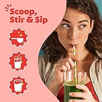 Vista 5 de Amazing Grass Polvo de vegetales dulces y superalimentos para la salud digestiva, polvo de vegetales, enzimas digestivas, probióticos, espirulina