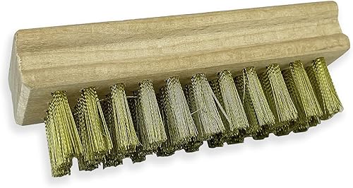 Rema Tip Top Mango de madera Cepillo de cerdas de latón Herramienta de limpieza de reparación de parches de neumáticos
