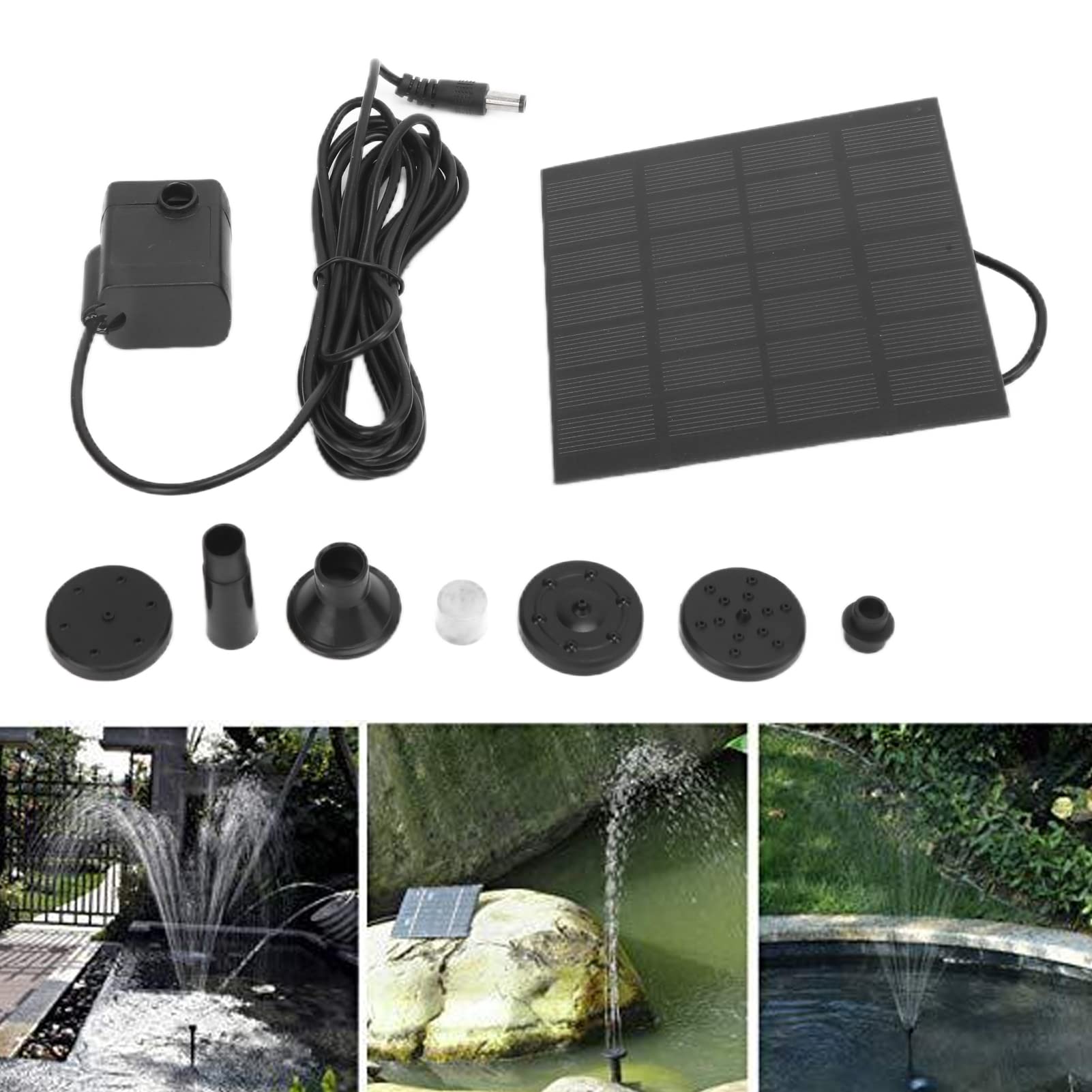 Irrigatore galleggiante ad acqua alimentato da pompa a fontana solare per acquario da giardino per vasche per uccelli