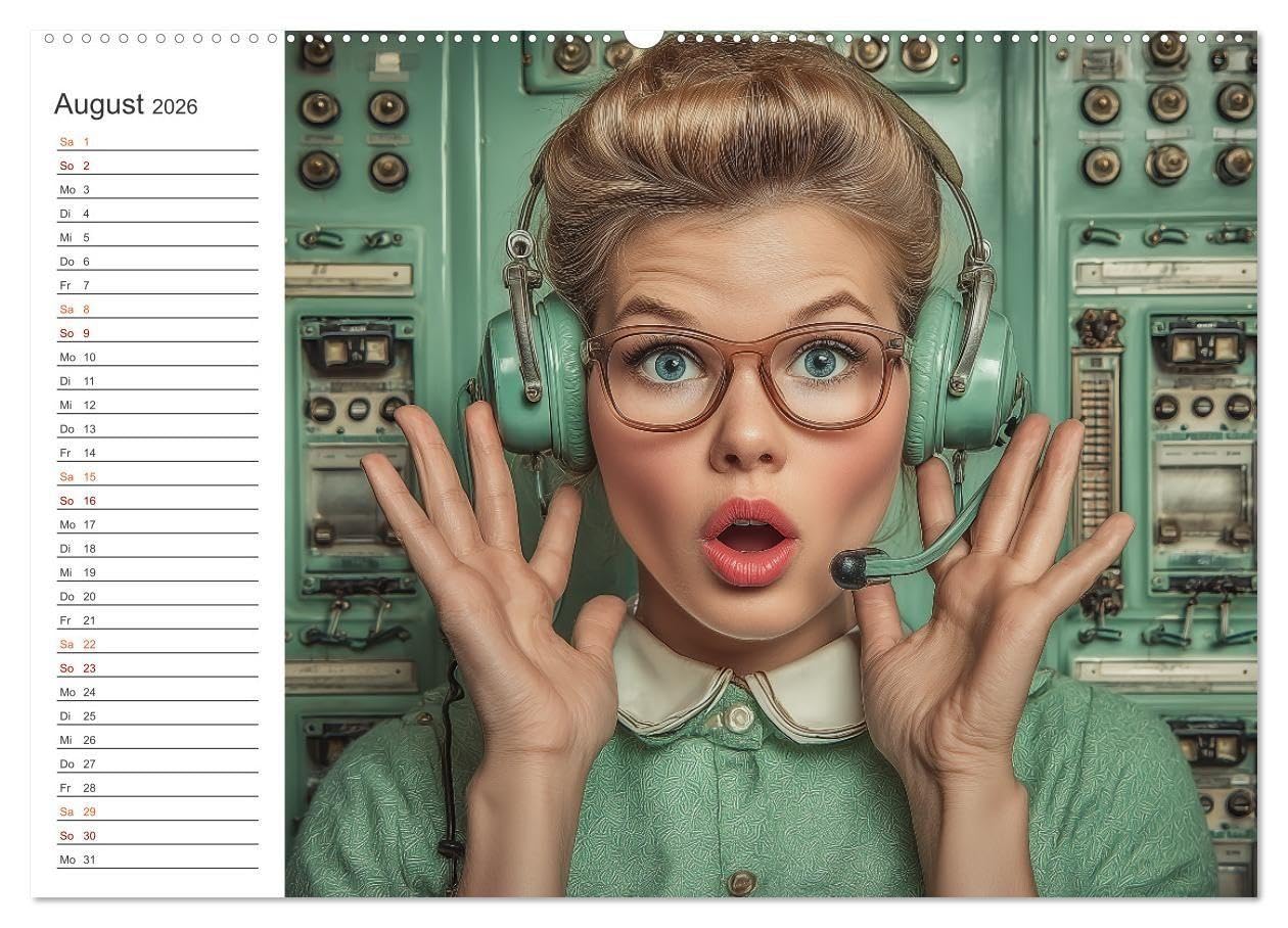 Pin-up Power 2025 (hochwertiger Premium Wandkalender 2026 DIN A2 quer), Kunstdruck in Hochglanz: Dieser Retro-Pin-up-Kalender vereint den ... Motiven für jeden Monat. (CALVENDO Erotik)