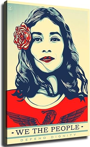 Miniatura 1 de Póster impreso de Shepard Fairey con texto en inglés "We The People Defend Dignity", póster moderno para dormitorio familiar y oficina (16 x 24