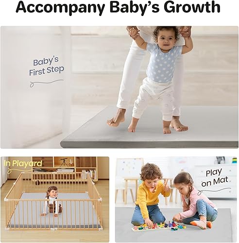 Miniatura 5 de Bloques de escalada de espuma de 6 piezas para niños pequeños, juego de espuma suave para escalar y gatear con tapete de juego para bebé de 47 x 47