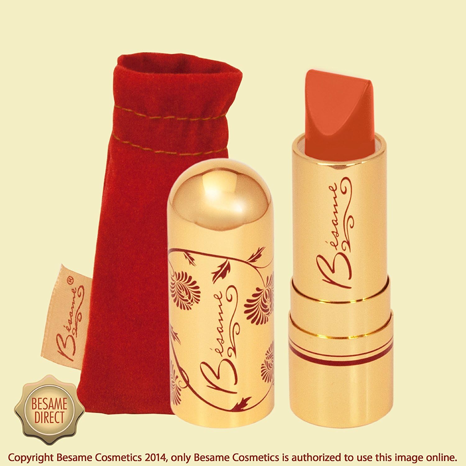 Besame Cosmetics Classic Color Lipstick Carmine - 1931