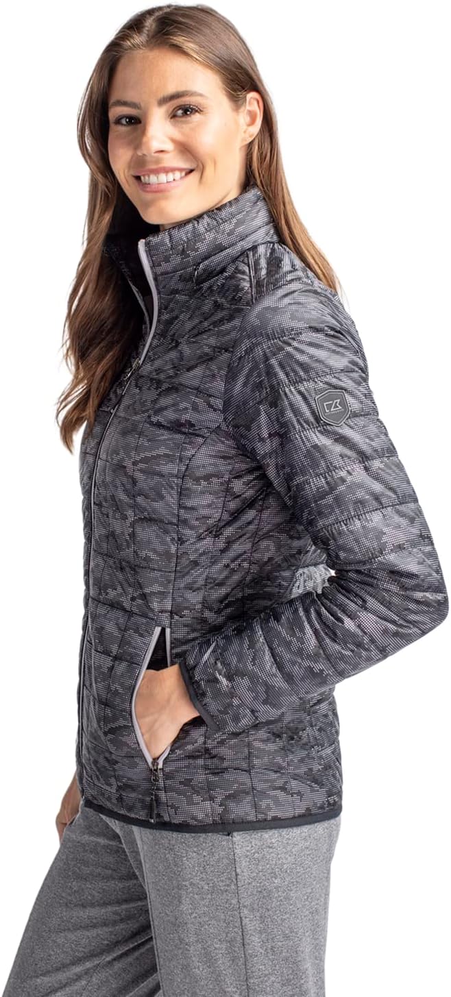 Cutter & Buck Rainier Primaloft Womens Eco Insulated Full Zip Printed Puffer Jacket - Image 2