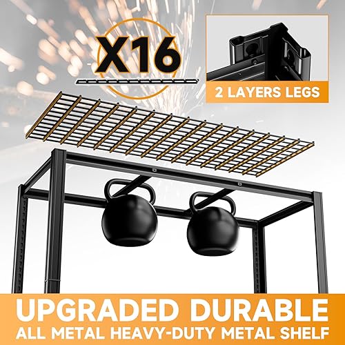 Miniatura 7 de Estantes de almacenamiento de 5 niveles, 60 pulgadas de ancho x 24 pulgadas de profundidad x 72 pulgadas de alto, estantes de almacenamiento de 3000