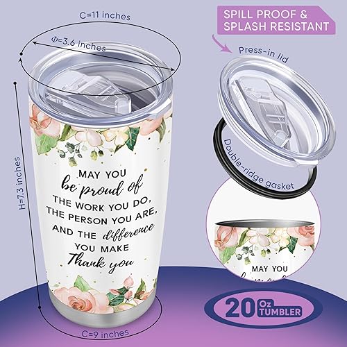 Miniatura 2 de Nudida Vaso de regalo para compañero de trabajo Copa de Navidad amigo jefe empleado jubilación despedida salir de la oficina 20oz vidrio acero