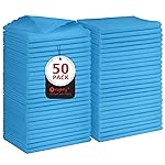 Orighty Cleaning Cloths, Shop Towels 50 Pack, Shop Rags Reusable, Microfiber Cleaning Rags Bulk for Cars, Multi-Purpose Lint Free Towels for Automotive, Mechanic, Kitchen, 11.5 x 11.5, Blue
