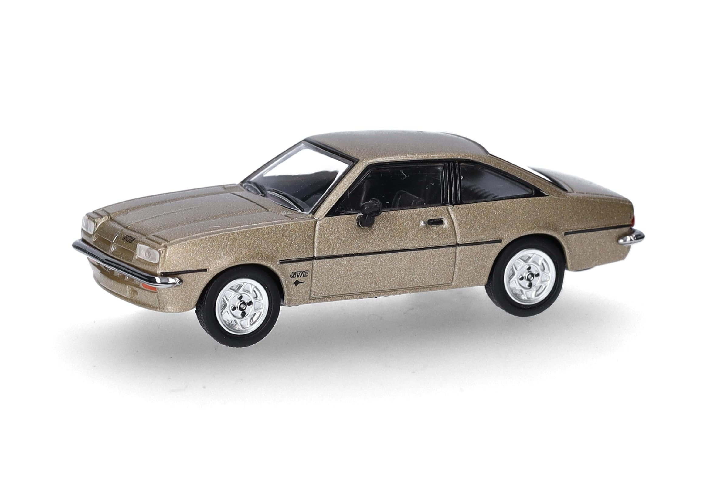 Herpa Model Car Opel Manta B, white-gold, miniature scale 1:87, collectible, Made in Germany, plastic model