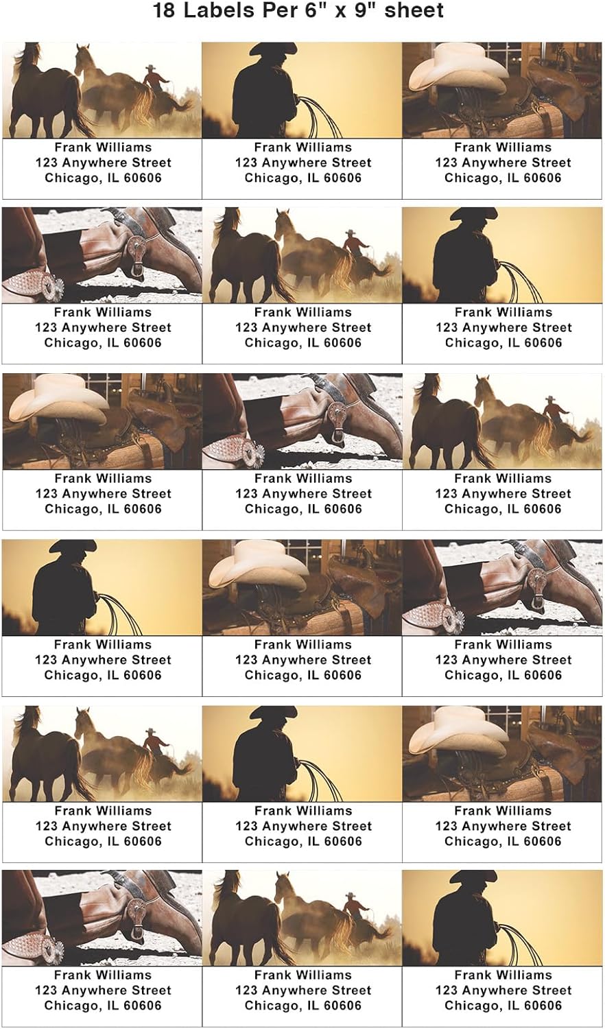 Cowboys Address Labels
