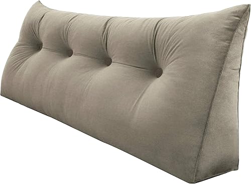 WOWMAX Almohada triangular de cuña y posicionadores de cuerpo, almohada de lectura, cojín grande para cabecero y respaldo, cojín de apoyo para cama