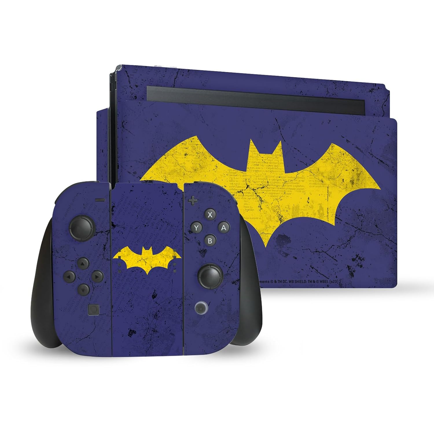 Head Case Designs Officially Licensed Batman DC Comics Batgirl Logos And Comic Book Vinyl Sticker Gaming Skin Decal Cover Compatible With Nintendo Switch Console & Dock & Joy-Con Controller Bundle