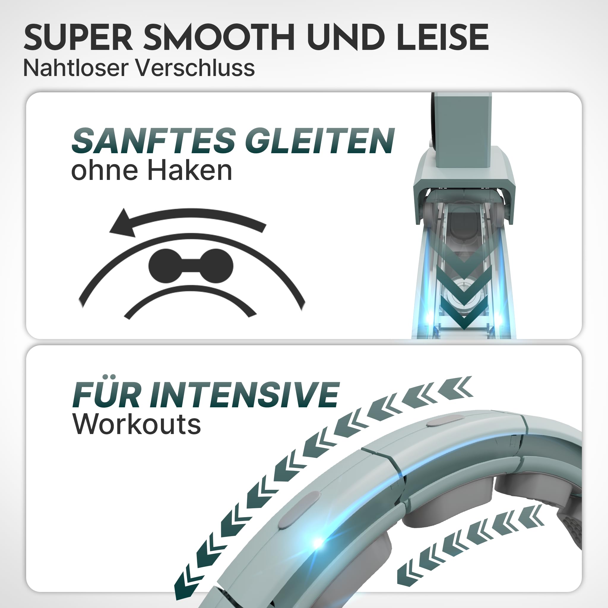NEOLYMP Smart Hula Hoop Reifen Erwachsene – Hula Hoop leise mit integriertem Tracking für Zeit, Umdrehungen und Kalorien – Fitness Ring verstellbar 29–40 cm klick-System, Home Gym Gymnastikreifen