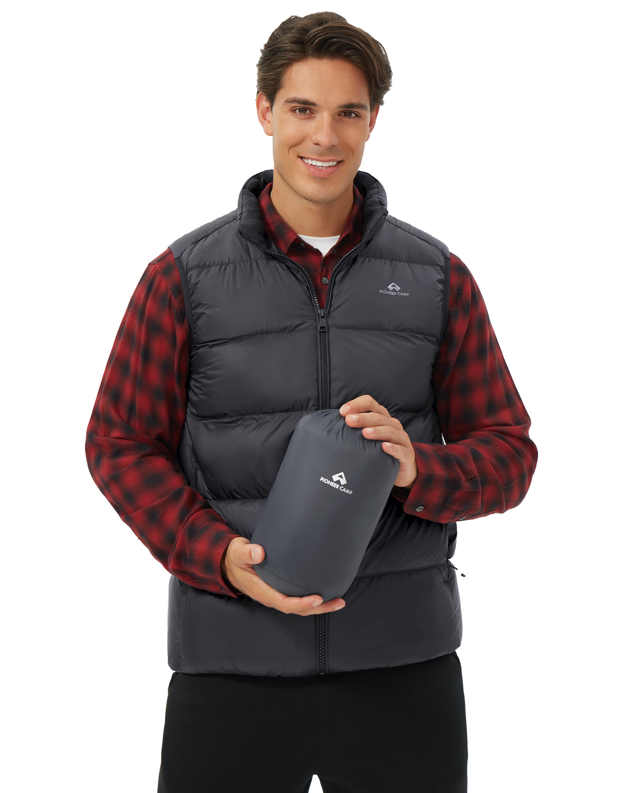 pioneer camp Men's Lightweight Down Vest Fill Power 700 Packable Puffer Vest Sleeveless Warm Puffy Outerwear-picture-14