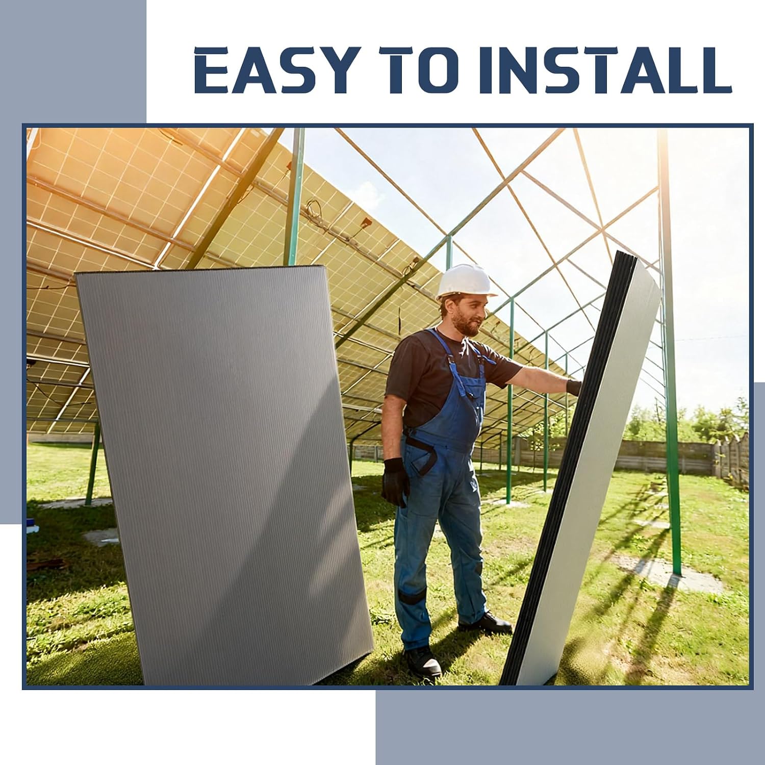 Pangda 8 Pcs 4' x 2' x 0.2'' Polycarbonate Greenhouse Panels, Twin-wall Polycarbonate Panels, Waterproof UV Protected Reinforced Sheets Roof Replacement Sheets for Outdoor Garden Greenhouse Covering