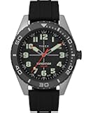 Men's Expedition Field Solar 43mm Watch - Tan Strap Black Dial IP Steel Case