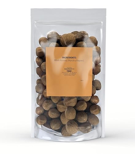 Miniatura 2 de Unpretentious Nuez moscada entera, 1 libra, sin gluten, bolsa resellable, ideal para platos navideños y productos horneados