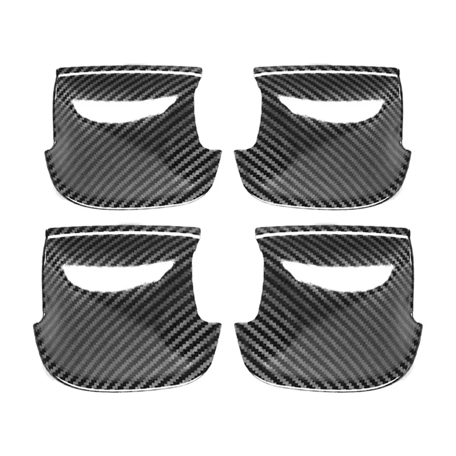Bqwyedpl Small Carbon Fiber Fit For Vw Maiteng 2007-2016 Door Handle Decorative Bowl Scratch-Proof Modification Special Accessories Car Door Latch Handle(Small Carbon Fiber)