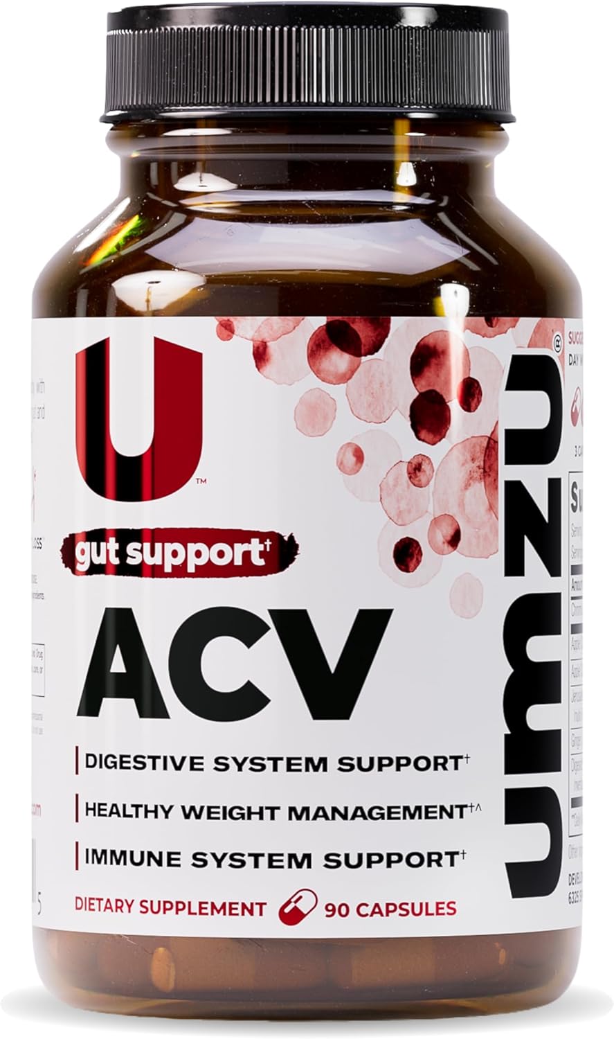 UMZU zuACV Apple Cider Vinegar + Prebiotics Supplement, (30 Day Supply) – ACV & Inulin Fiber Blend – Gut Health Support with ACV Capsules for Daily Digestive Health & Wellness Balance Formula