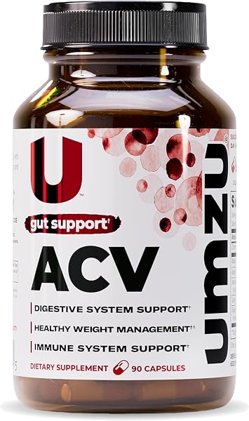 UMZU zuACV Apple Cider Vinegar + Prebiotics Supplement, 30 Day Supply ACV & Inulin Fiber Blend Gut Health Support with ACV Capsules for Daily Digestive Health & Wellness Balance Formula