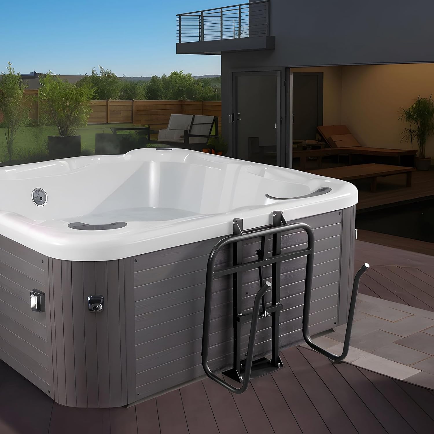 VEVOR Hydraulic Spa Cover Lift, Hot Tub Cover Lift, Adjustable Height 33.1 to 41.3 in and Width from 53.1 to 92.5 in, Mounted Underneath on One Side, Compatible with Various Sizes of Hot Tubs & Spas