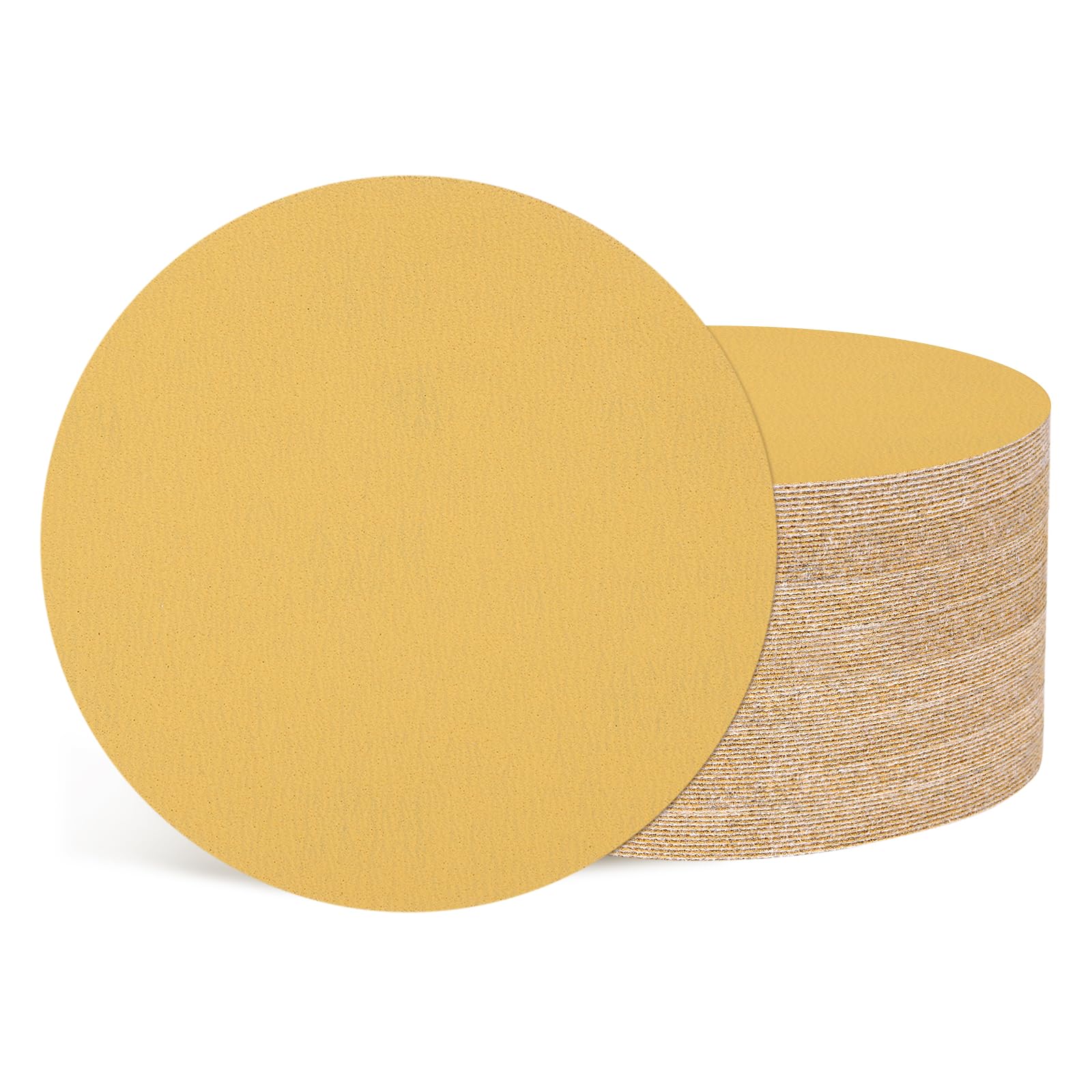 Kozelo 50 Pcs Sanding Discs 76 mm 100 Grit Hook and Loop Random Orbital Sandpapers Suitable for Drywall Sander Wood Metal Furniture, Yellow — image 1