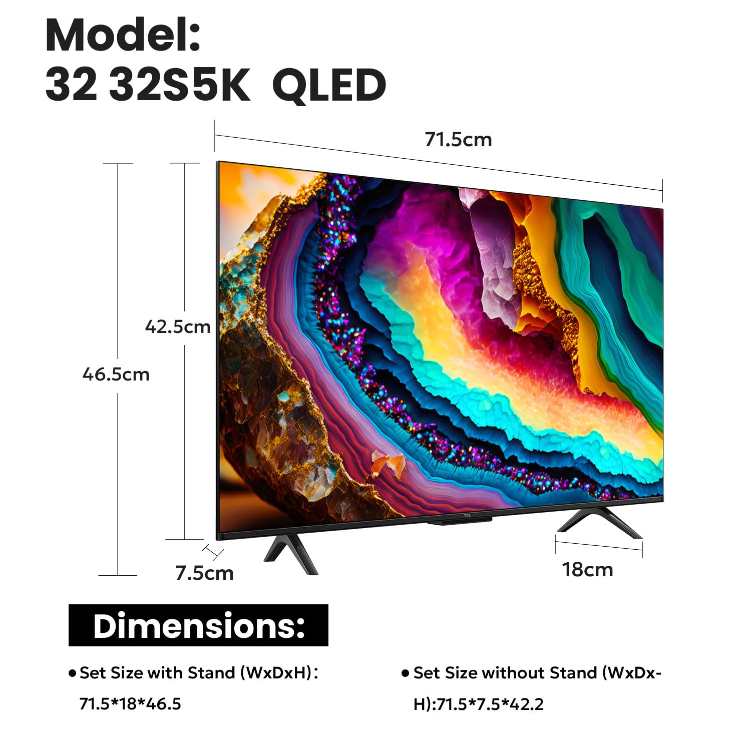 2025年製QLED★TCL32型スマートテレビ32S5K美品GoogleTV Amazon | TCL 32S5K テレビ 32インチ スマートテレビ QLED HDR 10