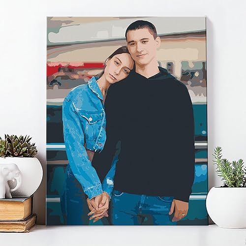 Miniatura 2 de SIYDCF Pintura personalizada por números, personaliza pintura por números para adultos principiantes, kit de pintura acrílica para decoración del