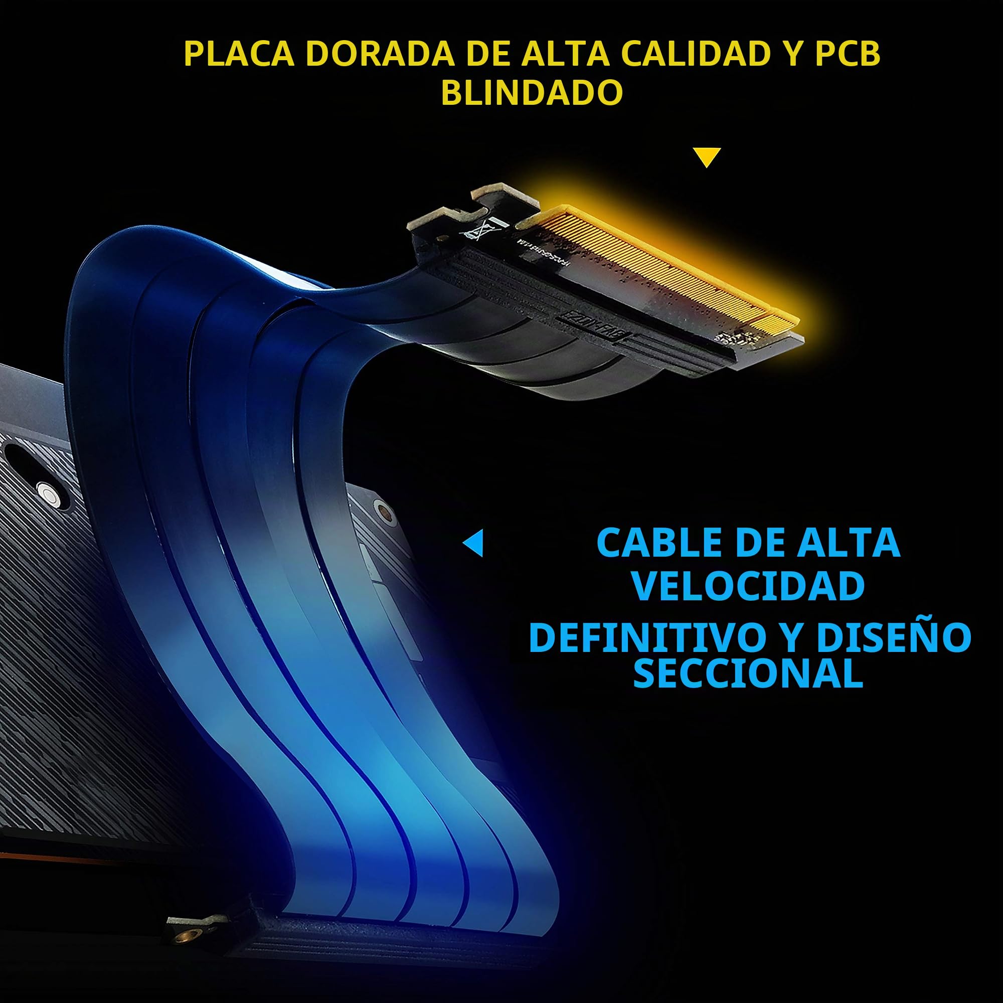 EZDIY-FAB Soporte para Tarjeta gráfica Vertical con LED ARGB 5 V 3 Pines, Montaje GPU, Kit Soporte Tarjeta vídeo VGA con Cable Elevador PCIE3.0-Negro