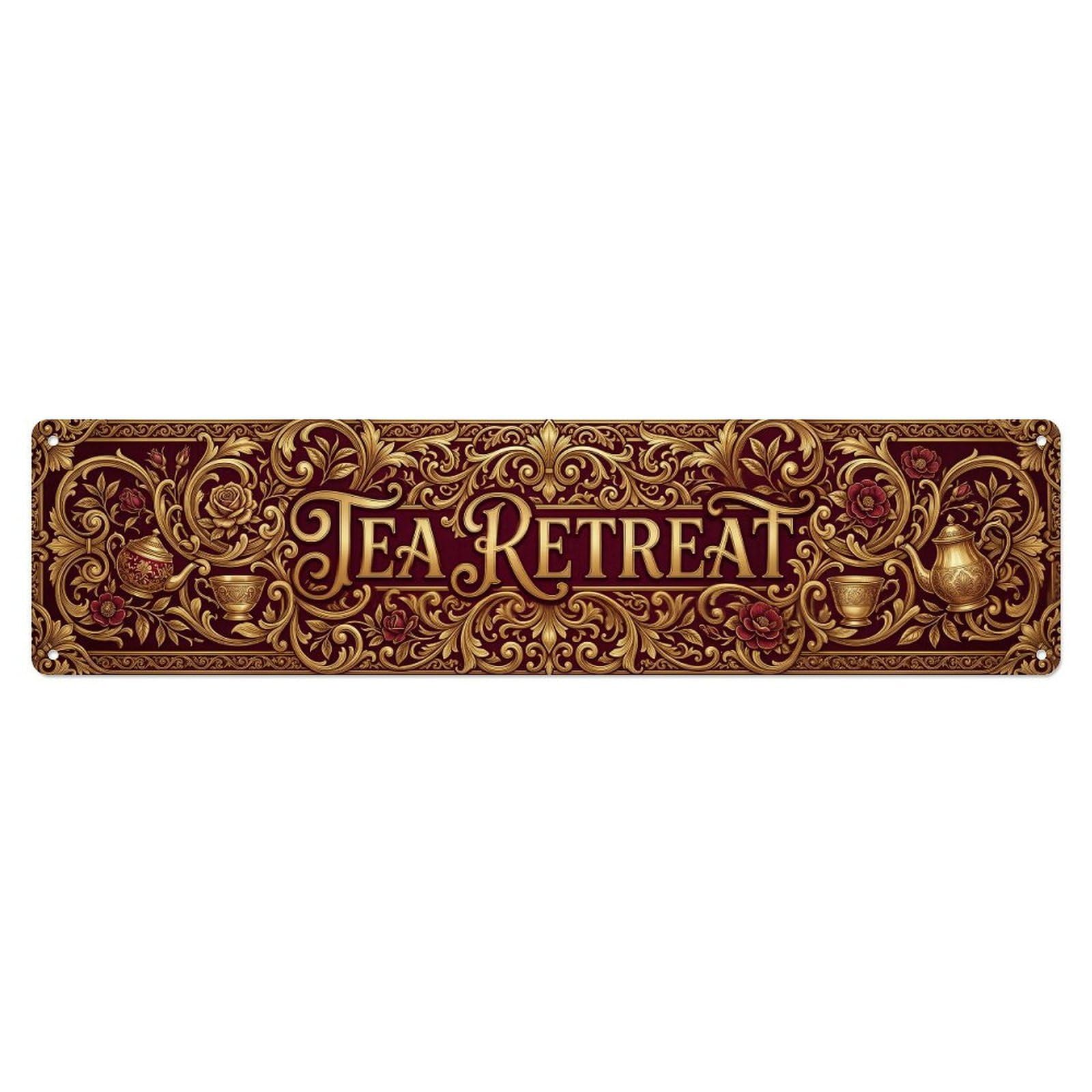 Tea Retreat Cafe Room Metal Tin Sign