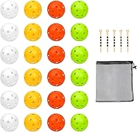 Vista 11 de Pelotas de golf de plástico para práctica de vuelo limitado, pelota de entrenamiento de golf hueca para práctica de swing, pelotas de golf