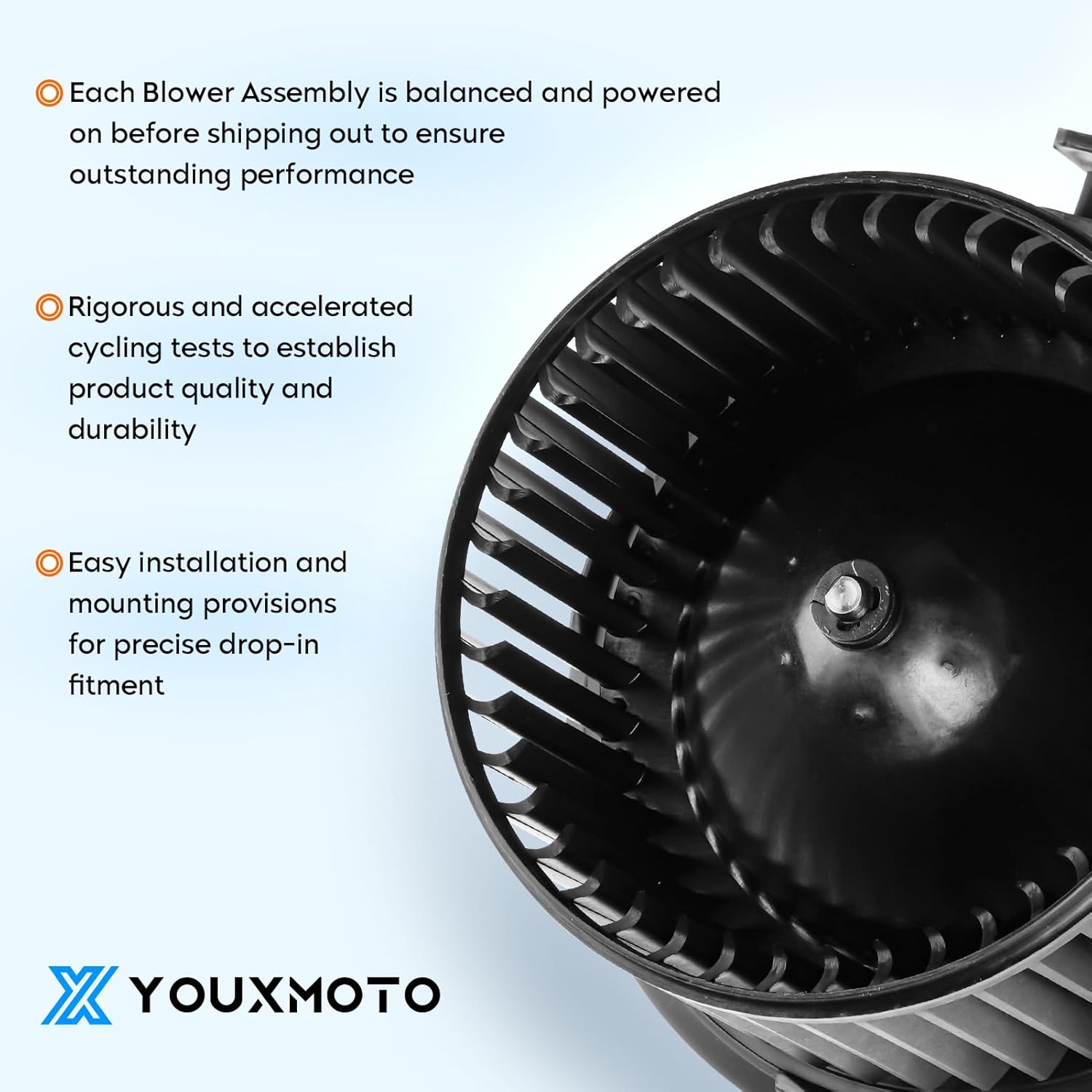 700223 HVAC Blower Motor with Fan Cage Fit for Ford Escape 2008-2012, Fit for Ford 2008-2010 F250 F350 Super Duty, Fit for Mercury Mariner 2008-2011, AC Blower Motor Replaces for 7C3Z19805B