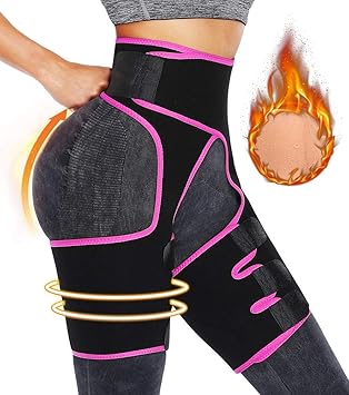 Amazon ウエストトレーナー女性 男性のためのネオプレンフィットネスベルト痩身腰 太ももトレーナー包帯トリマー太ももシェイパーウエスト ピンク L Ikero ウエストトリマーベルト
