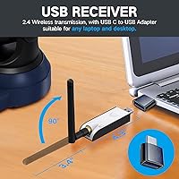 Vista 5 de Gsou Cámara web inalámbrica, videollamadas HD 1080P y cámara de transmisión, Plug and Play, cámara de computadora de campo de ángulo ajustable