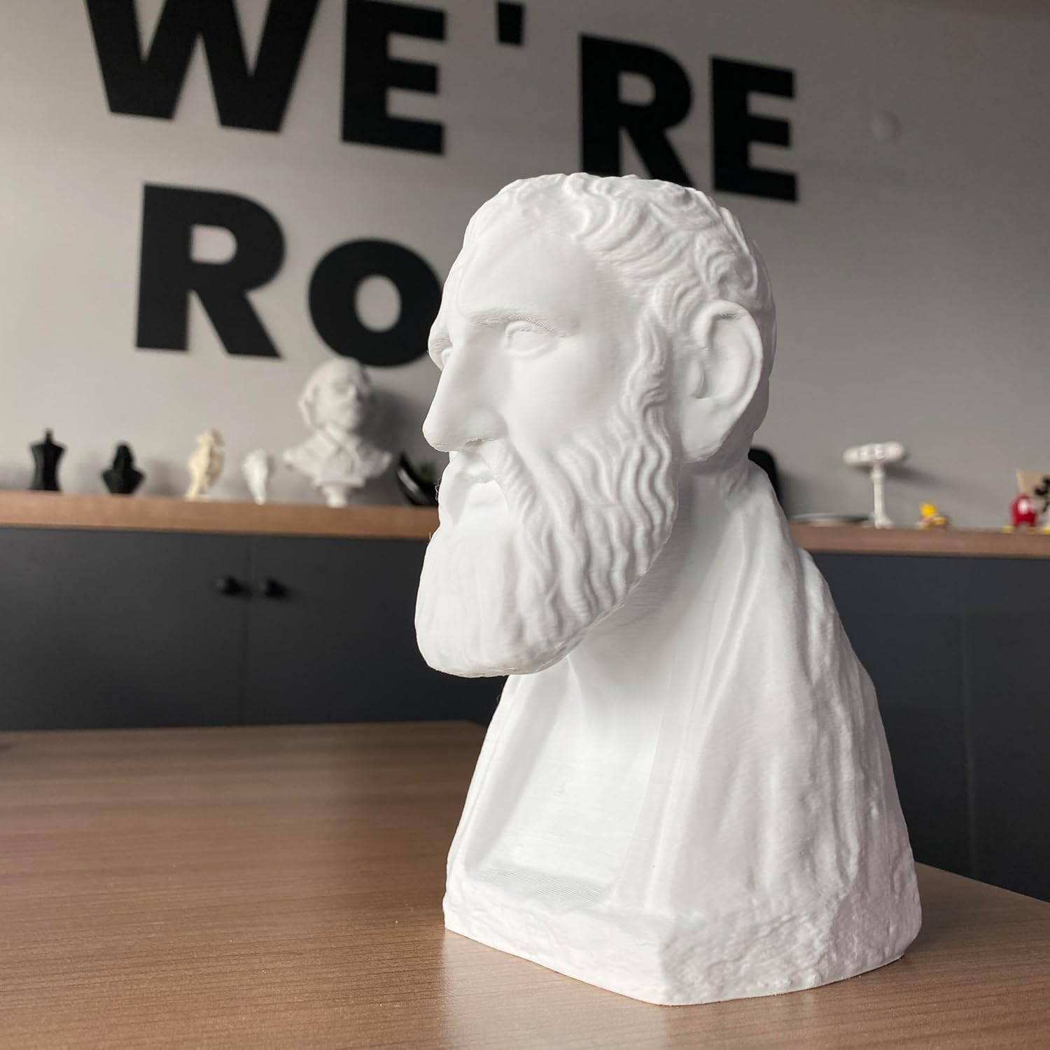 Generic Zeno of Citium Statue, Zeno of Citium. Bust in The Farnese Collection, Naples, 3D Zenon Bust 8 inch, White