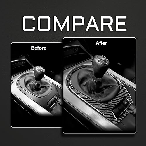 Miniatura 3 de Fibra de carbono, compatible con accesorios de BMW, marco de panel de engranajes de consola central, cubierta de pomo de palanca de cambios,