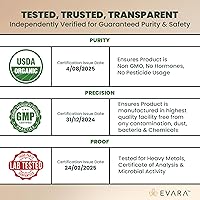 Vista 2 de EVARA Moringa en polvo orgánico (12 onzas/11.99 oz) Polvo de hoja de moringa 100% puro y orgánico con nutrientes vitales Para una fuerte