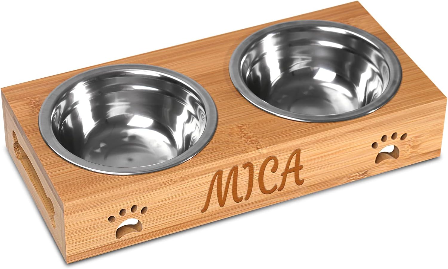 Two-in-one Custom high-end Dog and cat Bowl-breeding pet Bowl-Stainless Steel Water Bowl, Suitable for Small to Large Dogs and Cats