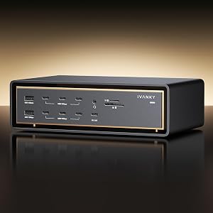 iVANKY 26-in-1 FusionDock Ultra, 10GbE MacBook Docking Station, Quad 6K/Triple 8K Display Dock for Mac M1-M5 Pro/Max, 120Gbps, 240W (Incompatible with Windows)