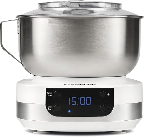 G3 Ferrari G20145 Planetary Pastaio Gourmet Pastaio Pastry Processor, 1500 Watts, 5 Liters, Stainless Steel Bowl with Handle, Digital Display, 5 Speed, Timer, Recipe Book Included - 5