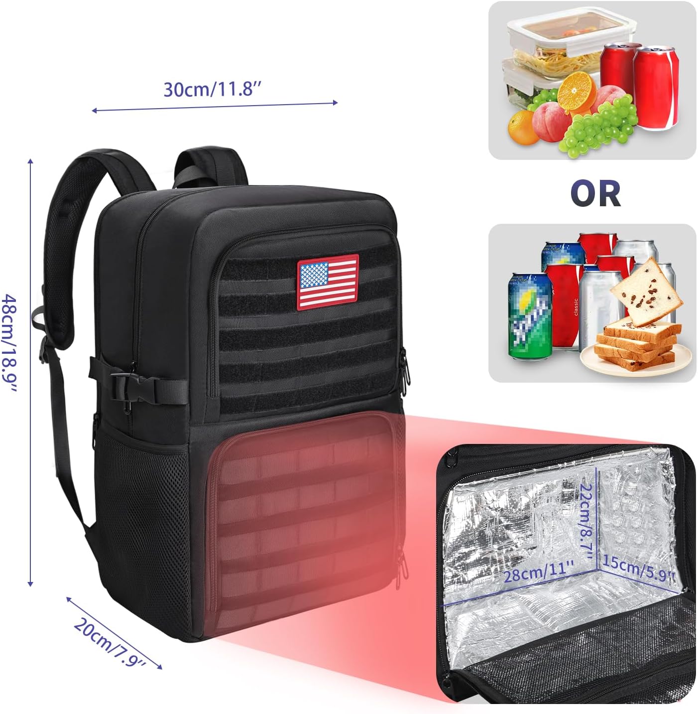 BERTASCHE Lunch Backpack, Work Backpack with Insulated Cooler Lunch Box 15.6 inch Laptop Backpack for Men Women, TSA Large Daypack for Commuter College Travel Picnic - Image 5