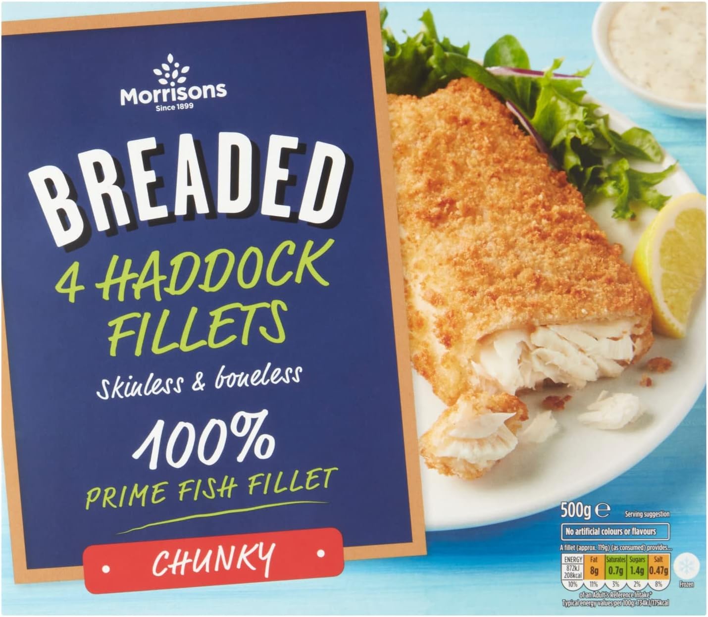 Morrisons Chunky Breaded Haddock, 500g (Frozen) Amazon.co.uk Grocery