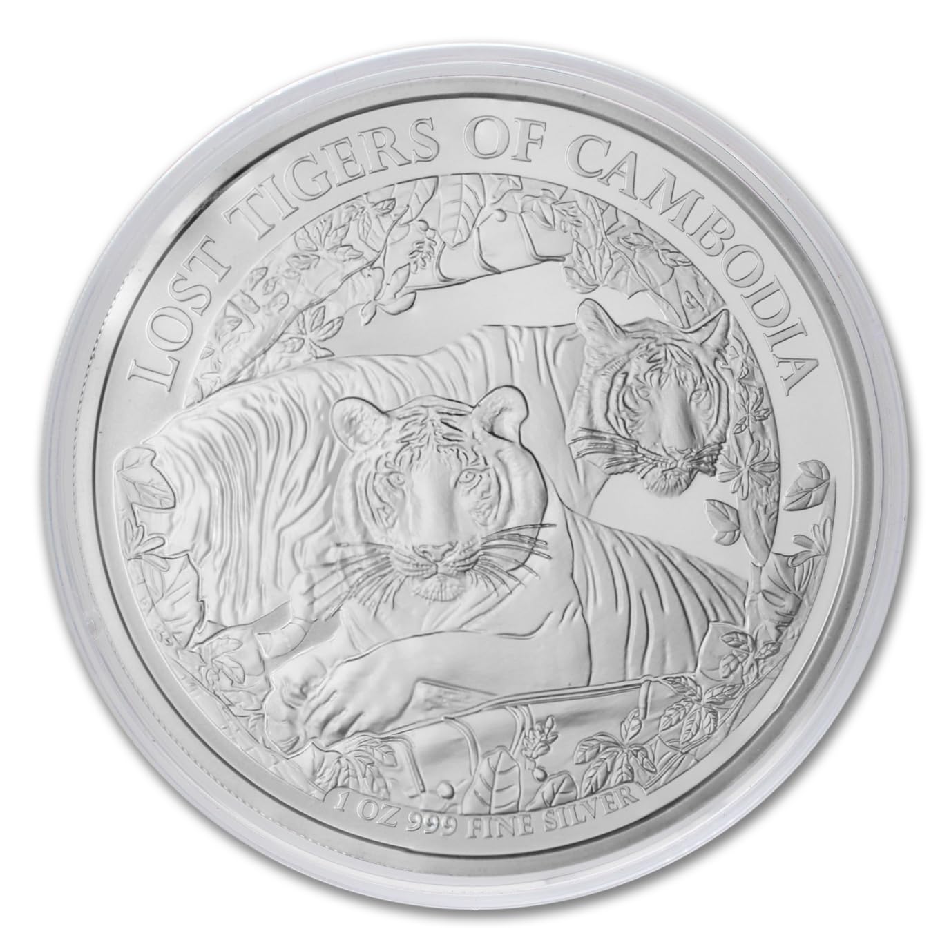 2024-1 oz Cambodia Silver Lost Tigers of Cambodia Coin Brilliant