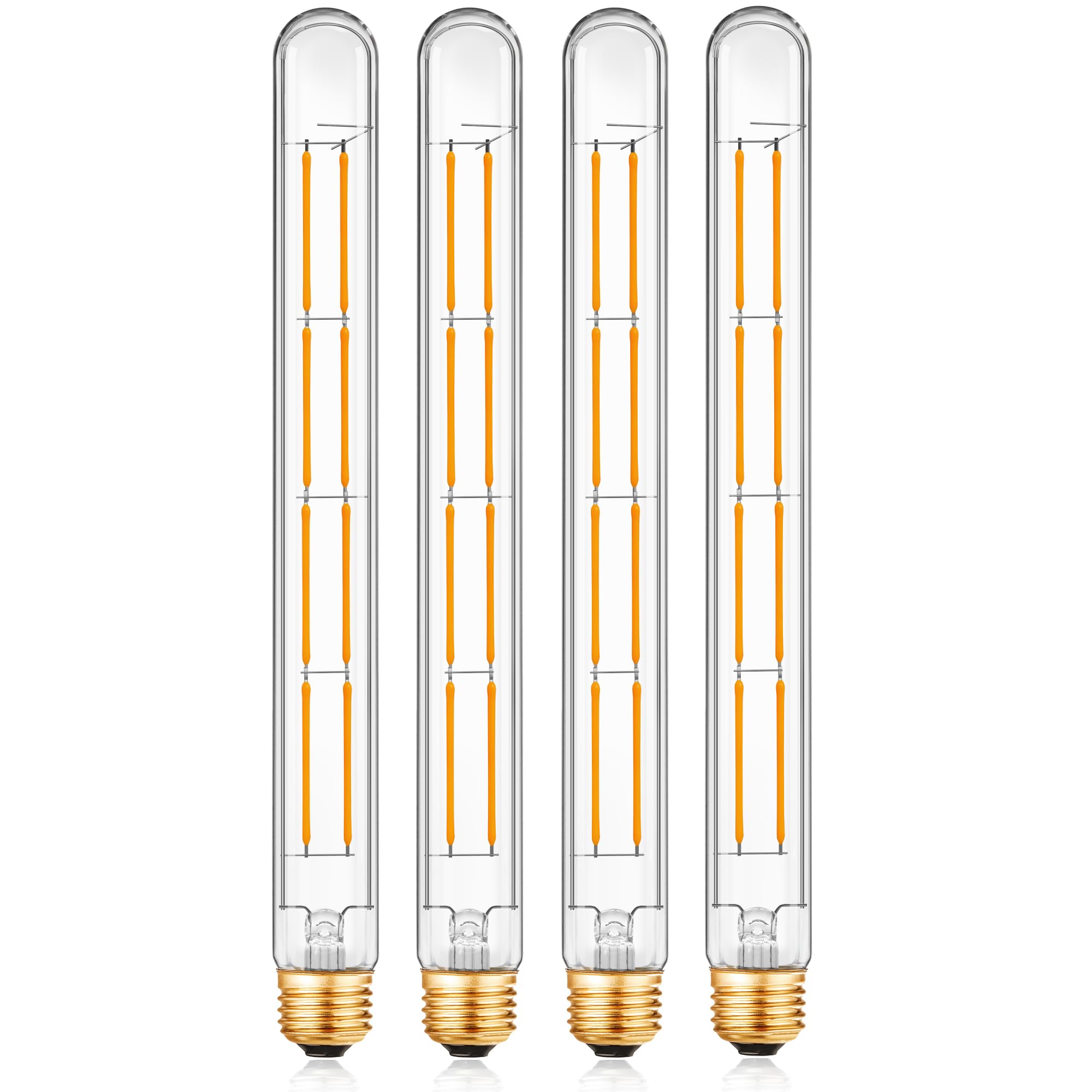 XININSUN T300 Led Bulb, 11.8 Inch Long Tubular Led Light Bulbs, 100Watt Equivalent, 1000lm, Dimmable, Clear Glass, E26 10W T10 LED Edison Tube Lamp