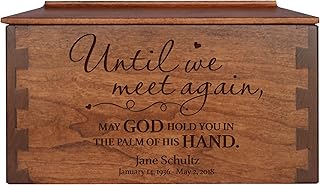 LifeSong Milestones Wooden Urns for Human Ashes Adult Female Dovetail Medium Custom Urns for Ashes Adult Male Memorial Gifts for Loss of Loved One Cremation Urns for Adult Ashes Ash Box for Ashes