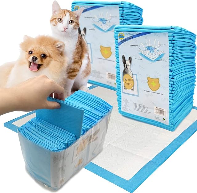BPS Empapadores Perro de Entrenamiento para Perros Gatos Alfombrilla Toallita Higiénica (80pcs 33 * 45 cm)…