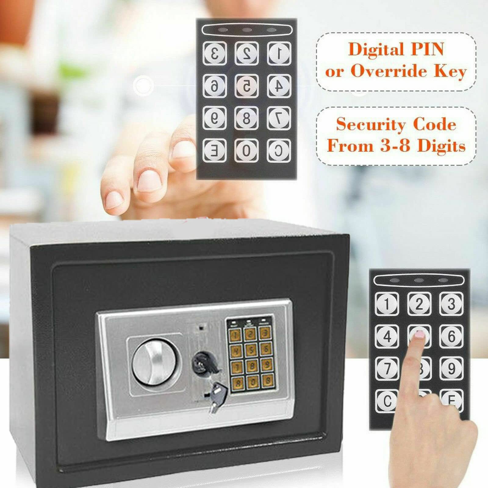 Digitaler Sicherheitssafe 4,6 l, sichere Sicherheitsbox