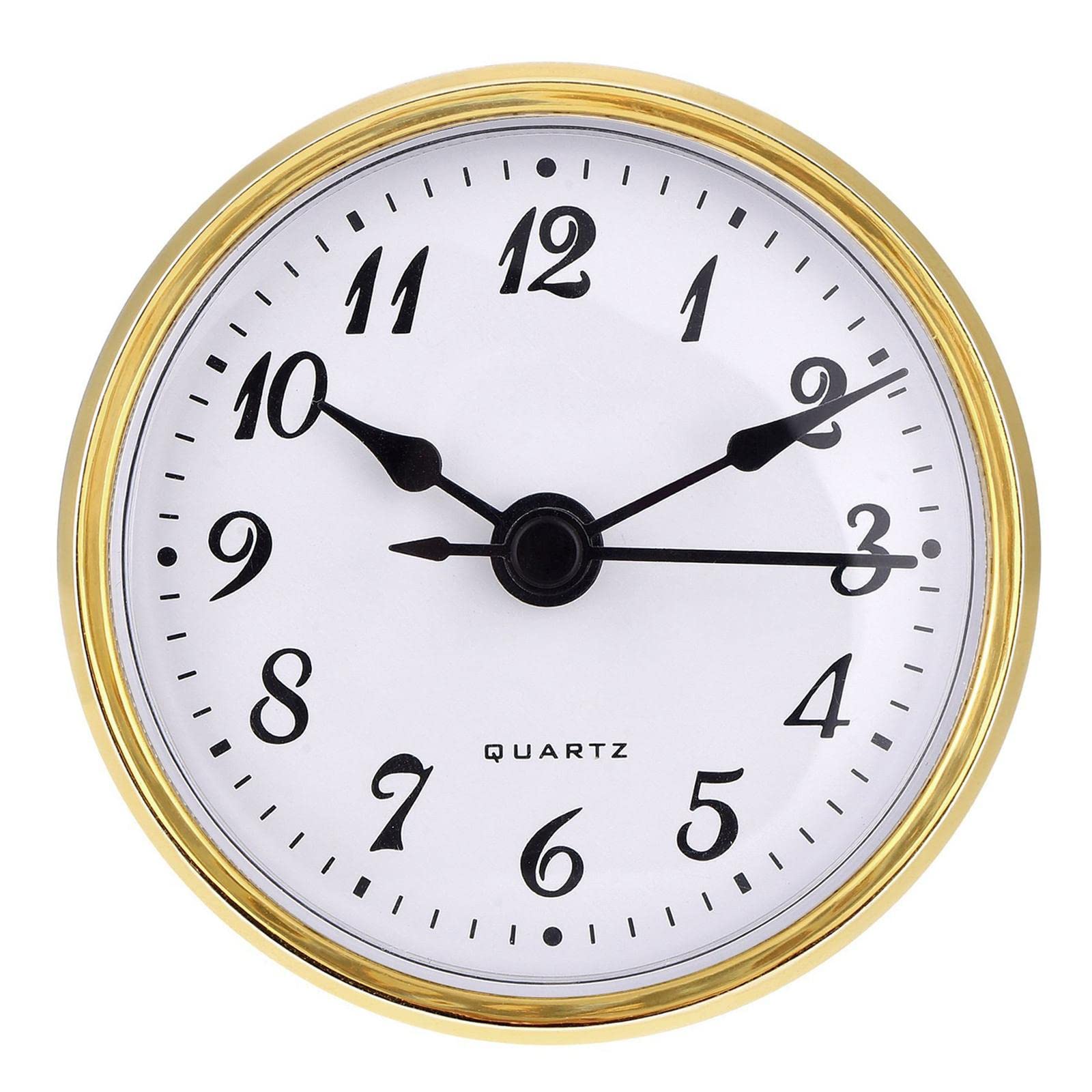 70mm Clock Insert Gold Rim White Dial Round Quartz Movement Battery Operated|Home & Garden | Home Decor| Clocks-picture-28