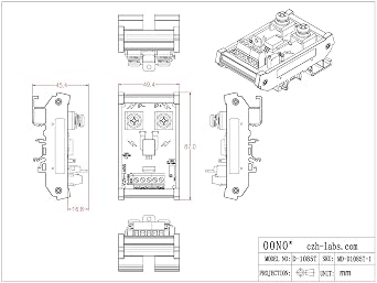 Electronics-Salon DIN Rail Mount +/-150Amp AC/DC Current Sensor Module Based on ACS758