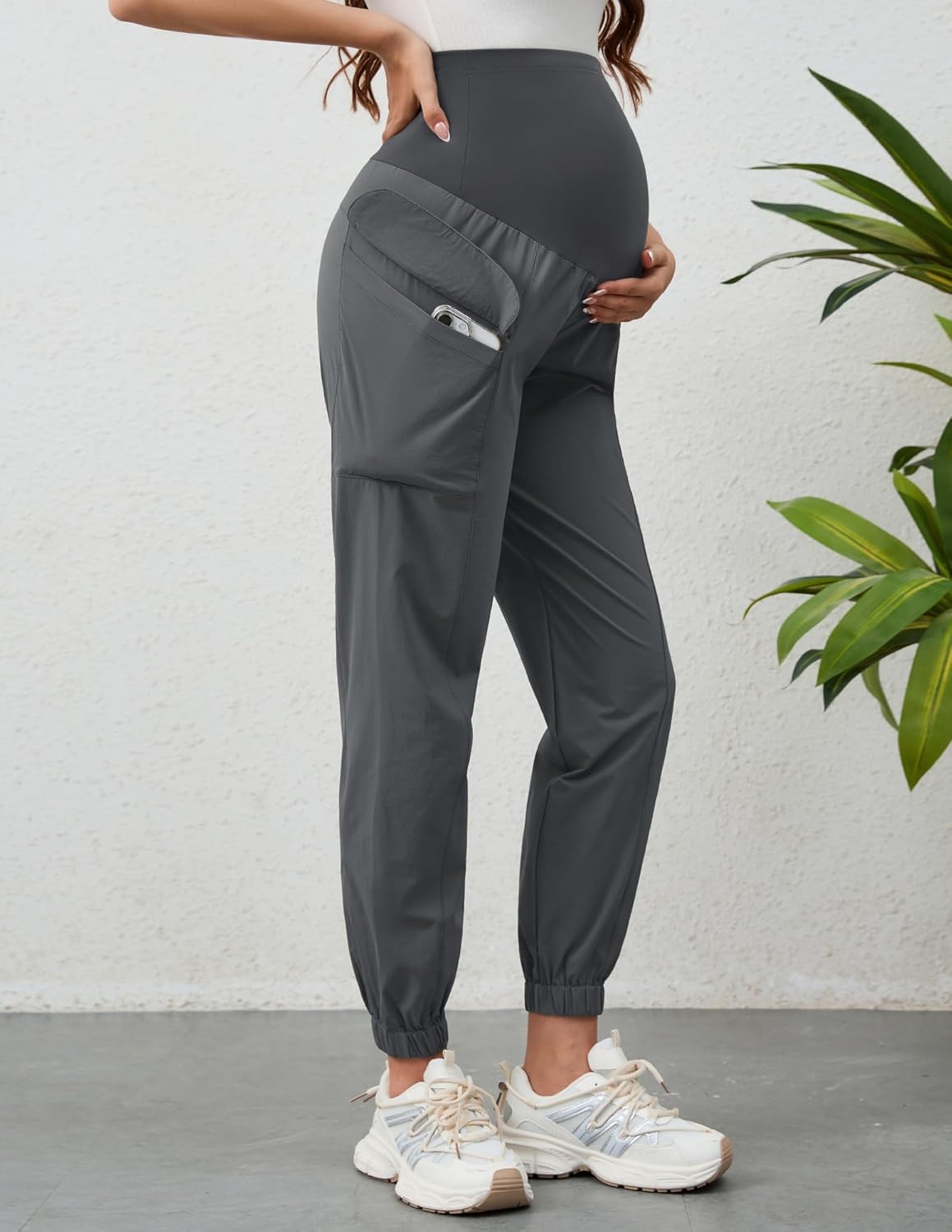 PACBREEZE Women's Maternity Cargo Joggers Quick-Dry Hiking Pants Active Outdoor Casual Pregnancy Sweatpants - Image 6