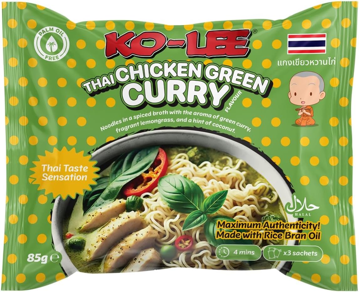 KoLee Taste Sensation Instant Noodles by Serendib 85g X 20 (Chicken Green Curry Flavour)
